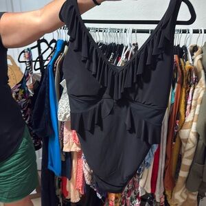 One Piece Black Swim Suit